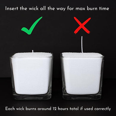 Luxury Powder Candles - Refillable Sand Wax with 20 Wicks (Lavender)