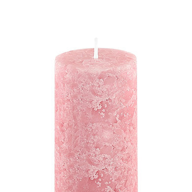 Set of 3 Fragrance Pillar Candles Marble Finish (Baby Pink - White Sage)
