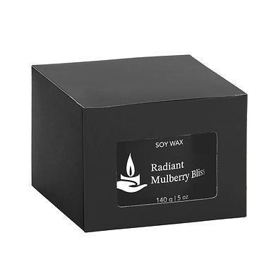 Scented Soy Wax Crystal Jar Candle 140 gm 25-30 Hrs (Radiant Mulberry Bliss)