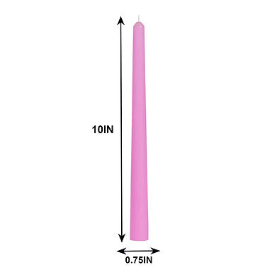 Parkash Candles Unscented Dripless Taper Candles Set of 4 Paraffin Wax (Pink)